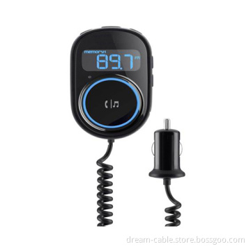FM Transmitter with Double USB Car Charger Supporting FM TF Card